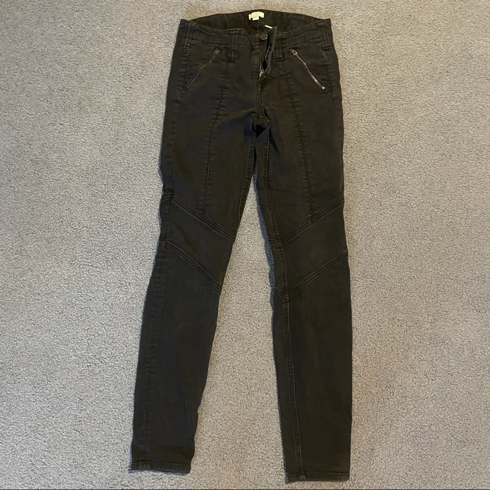 J. Crew Black Skinny Jeans with Zippers